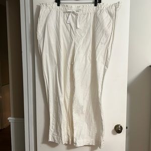 Lane Bryant White Linen Pants Size 28
